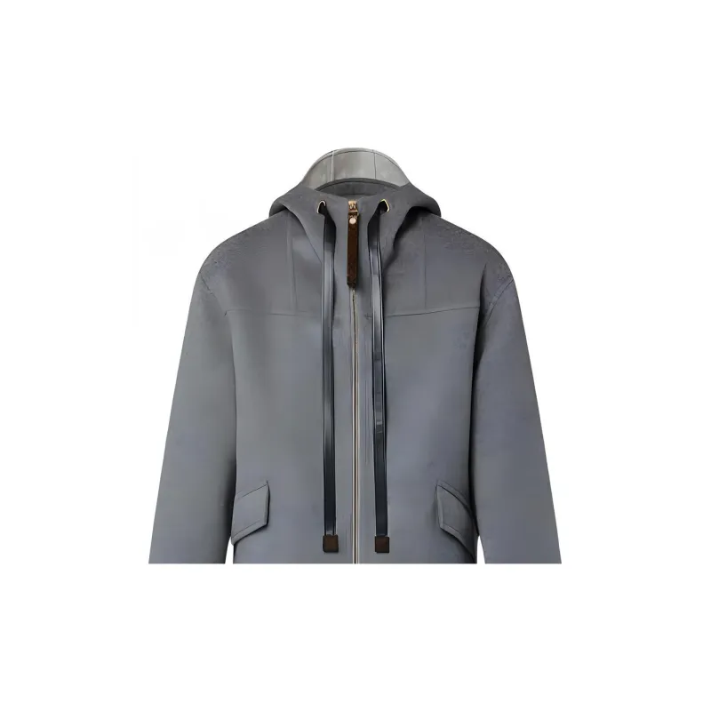 LOUIS VUITTON Hooded Double Face Coat-3