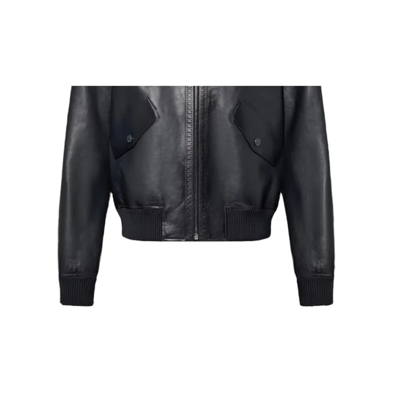 LOUIS VUITTON Leather Harrington Jacket-4