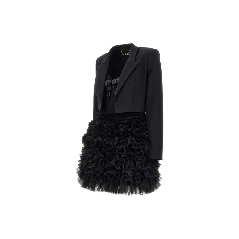Elisabetta Franchi Long Sleeved Dress Women's Black-2