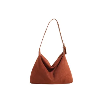 JIANMU Suede Shoulder Bag, Crossbody Bag Regular Women's Brown/Burgundy/Black/Coffee