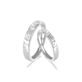 Chongqing Gold Store S999 Fine Silver Rings Unisex Silver White