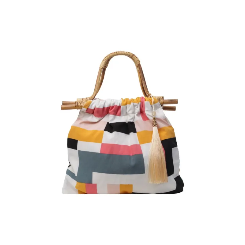 DALO Canvas Handbag Women's Red/Pink/Blue-4