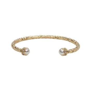 Halcyon Days Brass Crystal Glass 18K Gold-Plated Bangles Women's Multicolor