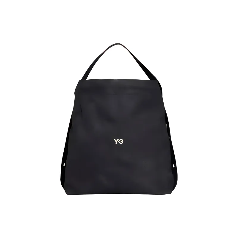 Y 3 Cow Leather Gym Bag, Crossbody Bag, Shoulder Bag Regular Men's Black-0