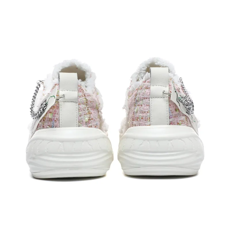 MOREMORENOISE Canvas Shoes Women's Low Top White-6