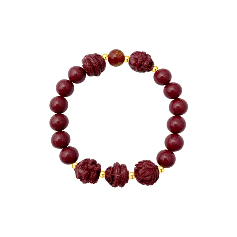 Love Reconstructed Cinnabar Bracelets Unisex-0