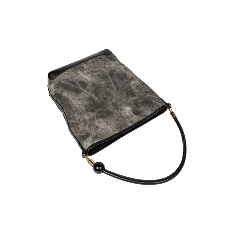 OMI Synthetic Leather Handbag, Shoulder Bag Women's Black/Apricot White/Khaki/Red Brown-3