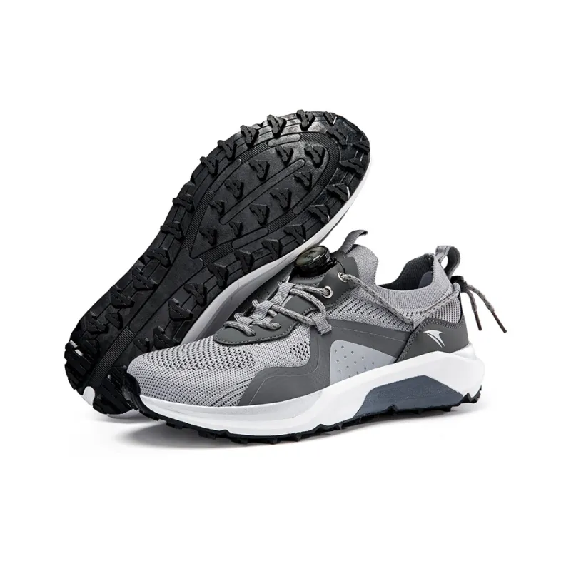 Kinglake Cushioned Slip Resistant Abrasion Resistant Low Top Casual Running Shoes Men's Light Gray Silver-2