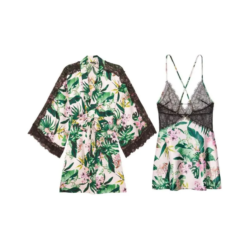 Victoria's Secret Pajama Set Women's Green-0