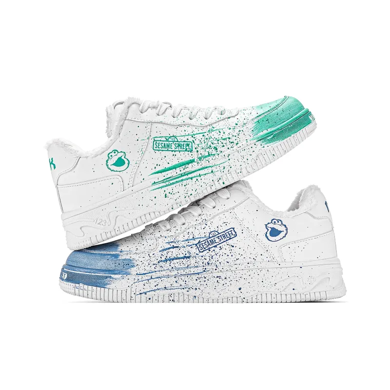 SESAME STREET Thermal Slip Resistant, Abrasion Resistant, Balance Height Increasing Low Top Skateboard Shoes Unisex-81
