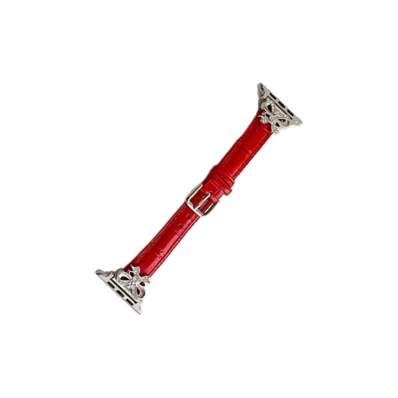 Warbler Dew Compatible With Apple Watch Apple Watch Band S9/S8/SE/7/6/5/4/3 Bamboo Pattern Bowknot Belt Apple Strap-7