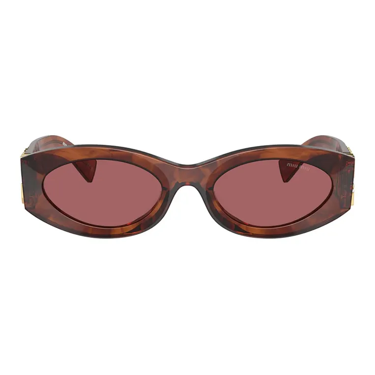 MIU MIU Logo lettering Oval frame Sunglasses-1