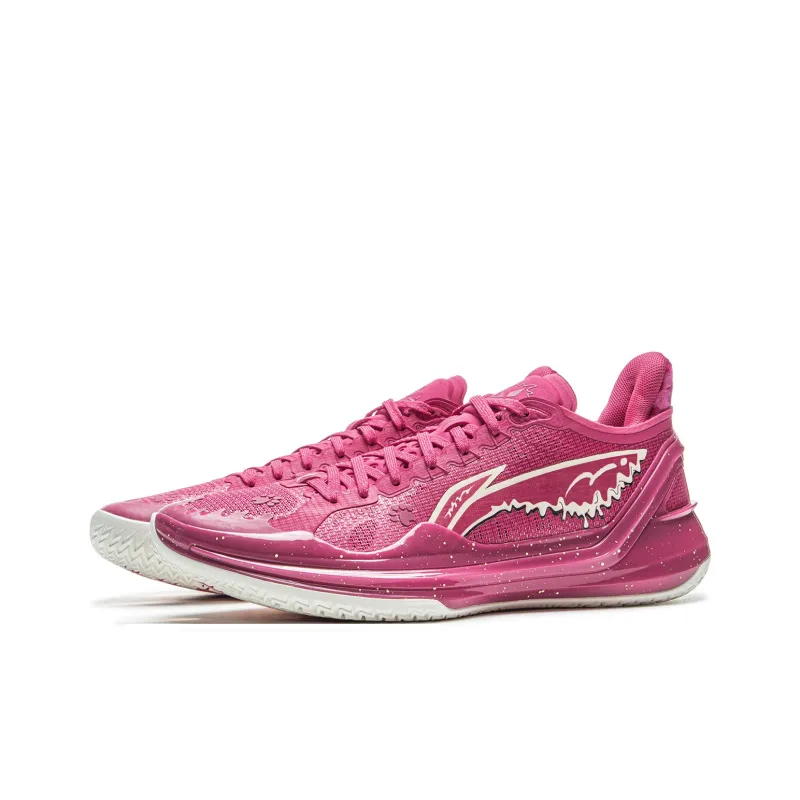 LiNing Blade 4V2 Cushioning Anti Slip And Wear Resistant Support Lightweight Low Top Basketball Shoes Unisex Pink-3