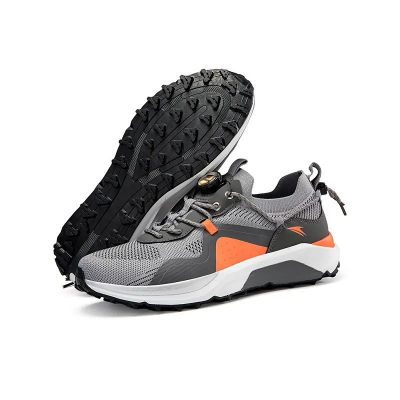 Kinglake Cushioning, Slip Resistant, And Abrasion Resistant Low Top Casual Running Shoes Men's Gray Orange-2