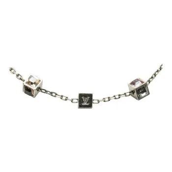 LOUIS VUITTON 2013 Plated Crystal Gamble Costume Necklace