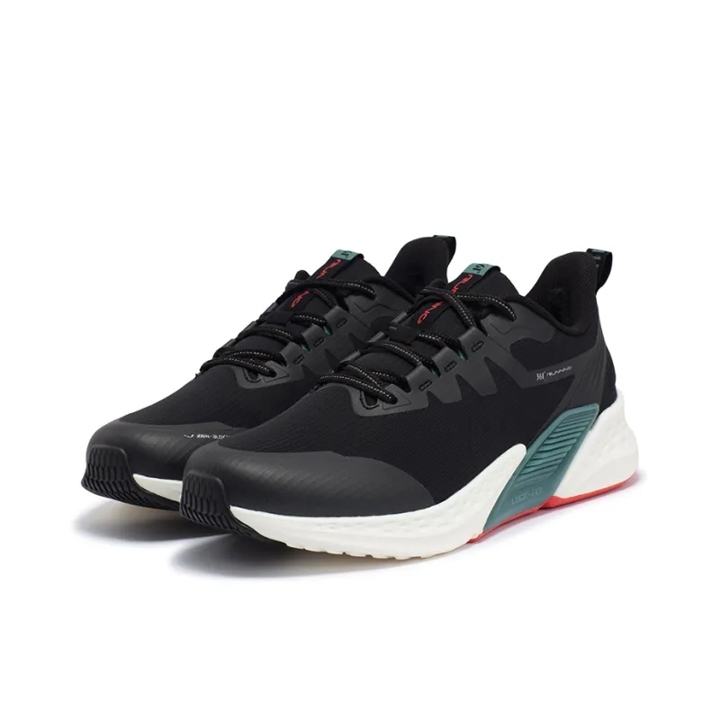 361° Volcano Rainproof Series Warm Slip Resistant Low Top Casual Running Shoes Men's Black Cyan-2