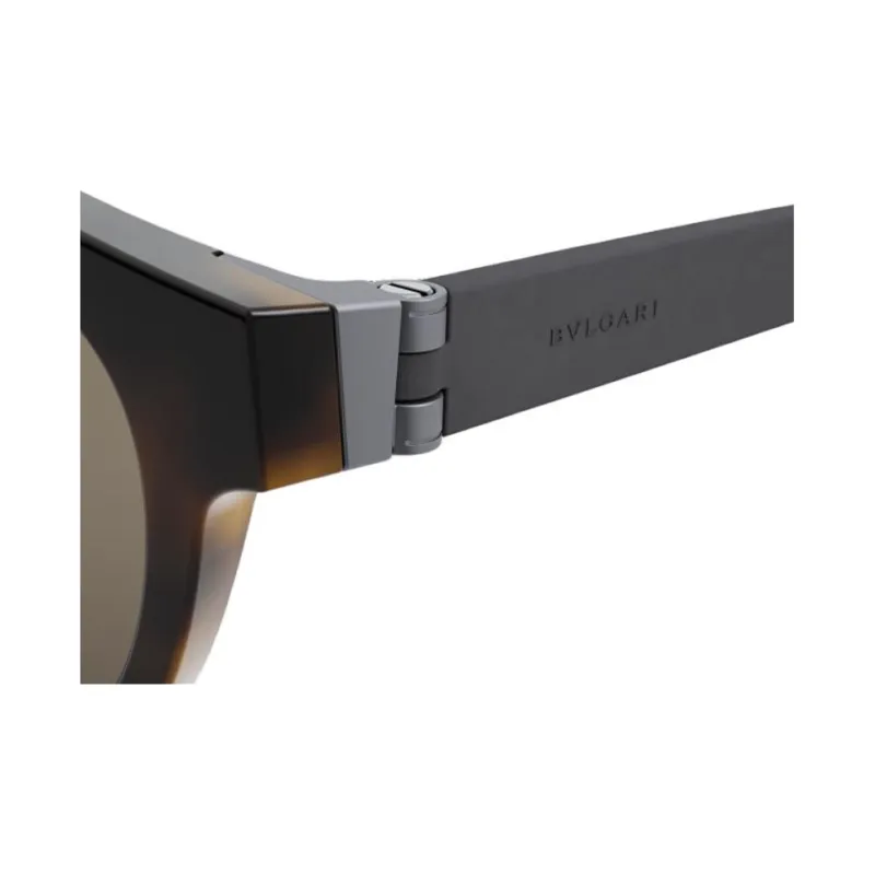 BVLGARI Acetate Round Sunglasses Men's Brown-2