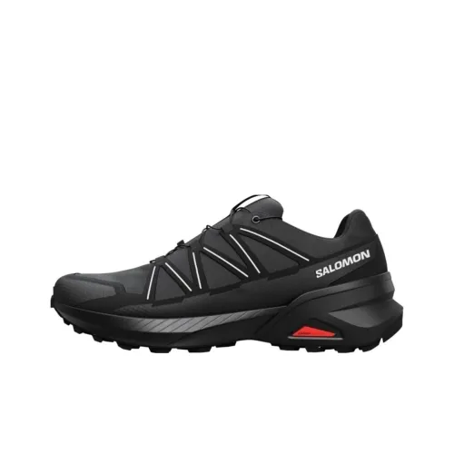 SALOMON Anti Slip Wear Resistant Low Top Running Shoes Men's Black Gray