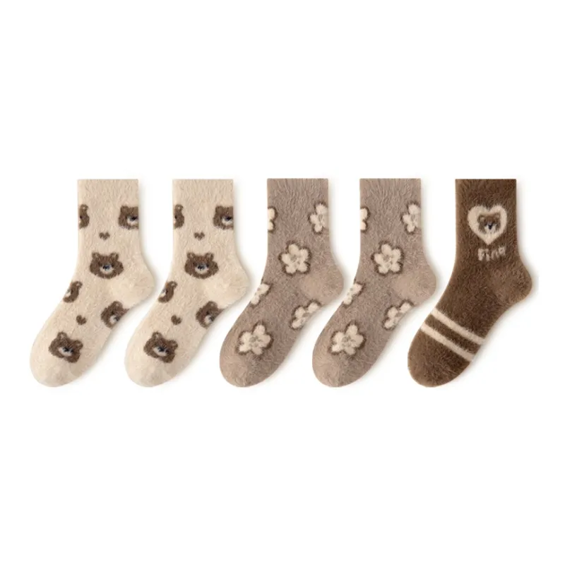 MIIOW Mid Calf Socks Women's Combo Set-7