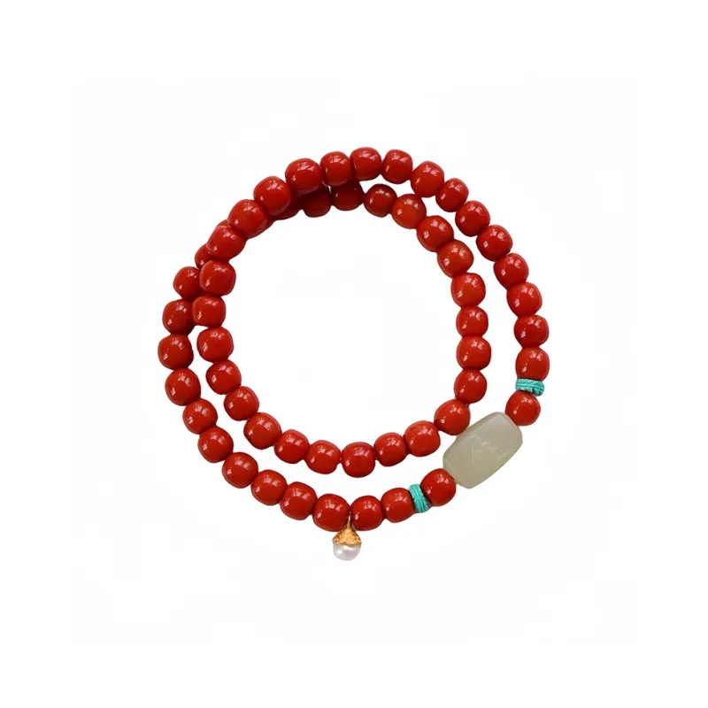Xifeng Building Southern Red Agate Bracelets Women's-0