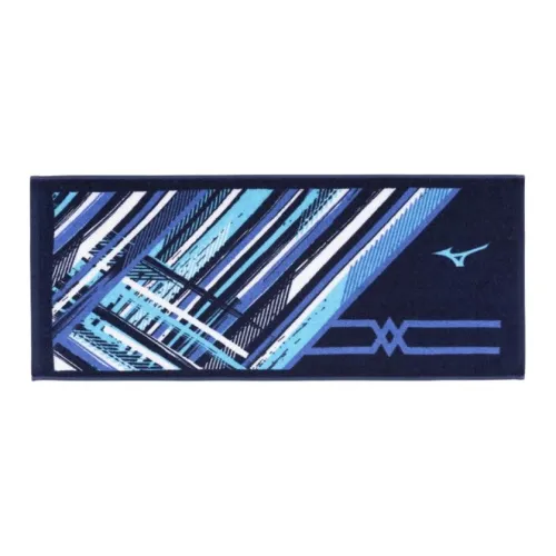 Mizuno Yoga Towels Cotton Unisex 34cm X 80cm Blue