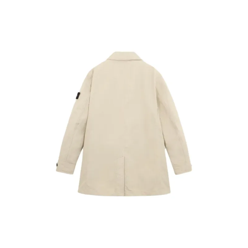 STONE ISLAND Trench Coat Men's Ecru-1