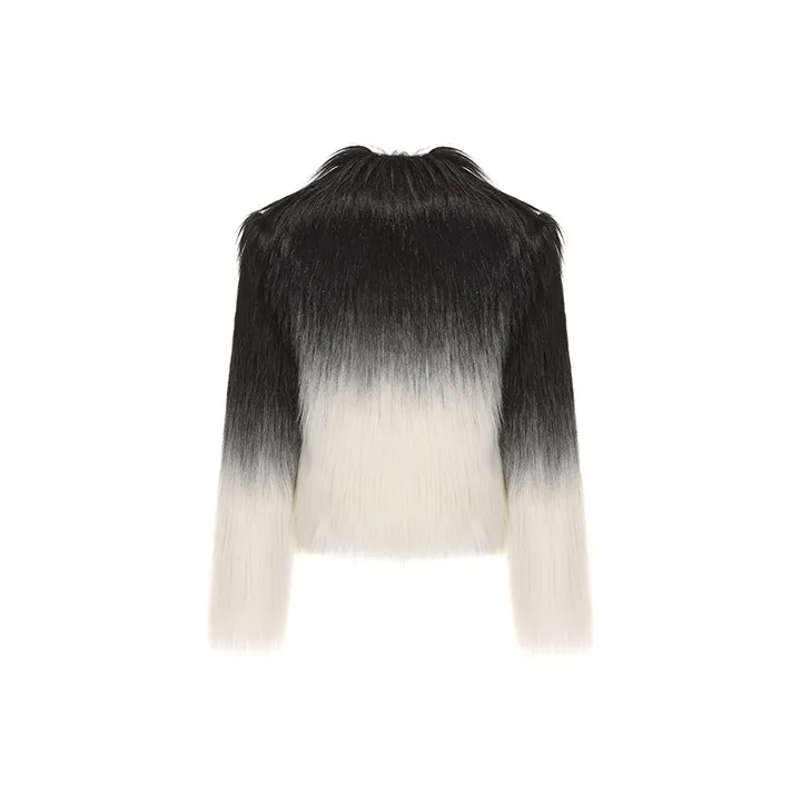 VANN VALRENCÉ Fur Women's Black White Mixed Color-1