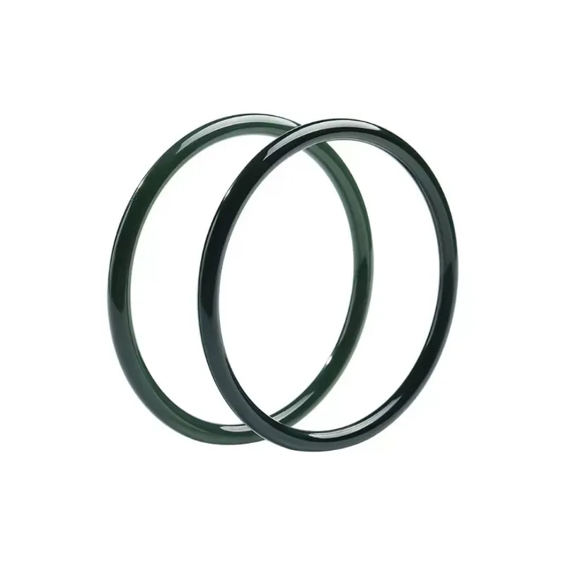 JUNWEN Hetian Jade Bangles Green Jade Women's-0