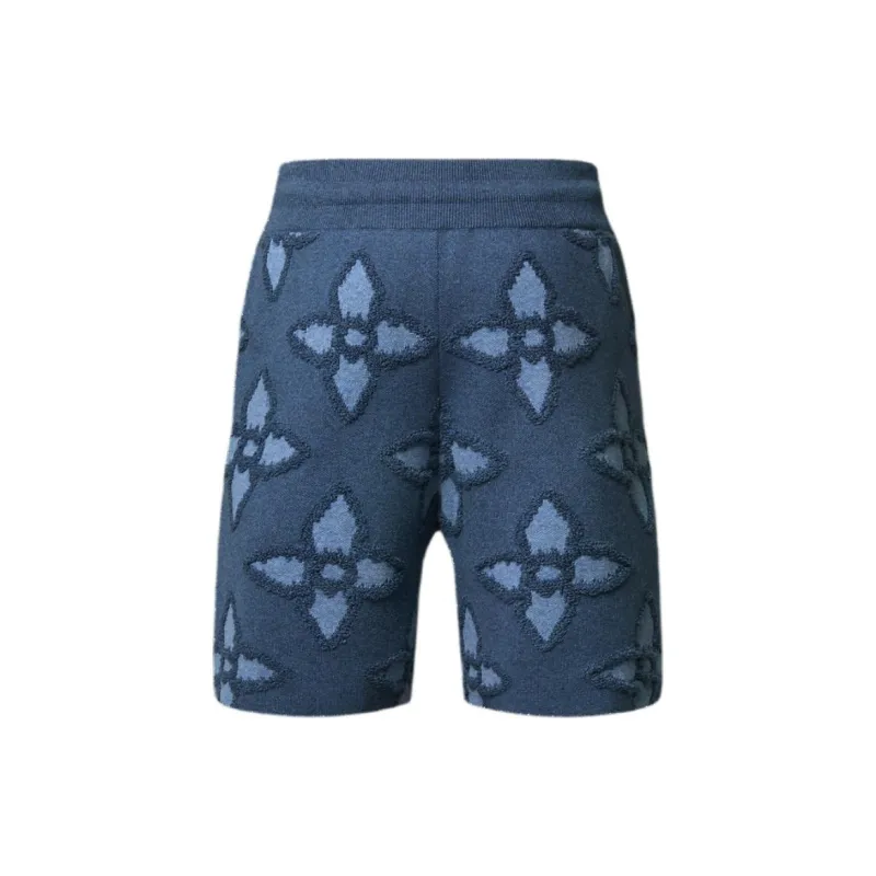 LOUIS VUITTON Textured Cotton Knit Shorts-1