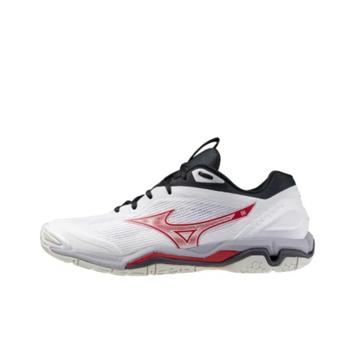 Mizuno Anti Slip Wear Resistant Low Top Training Shoes Unisex White
