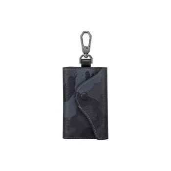 SEPTWOLVES Artificial Leather Key Pouch Small Size Unisex Black