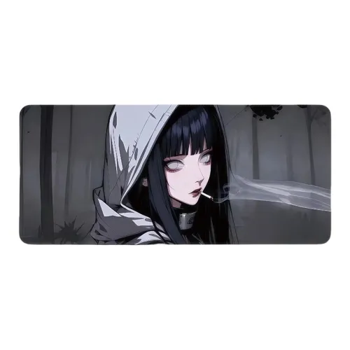 SHIBADU Rubber Naruto Hinata Hyuga Extra Large Anime Premium Black Esports Office Computer Keyboard Mat Mouse Pads