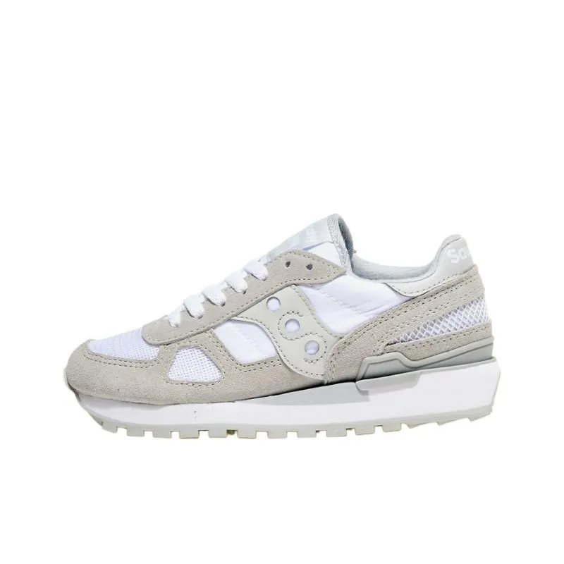 Saucony Shadow Original Anti Slip Wear Resistant Low Top Casual Running Shoes Unisex White-0
