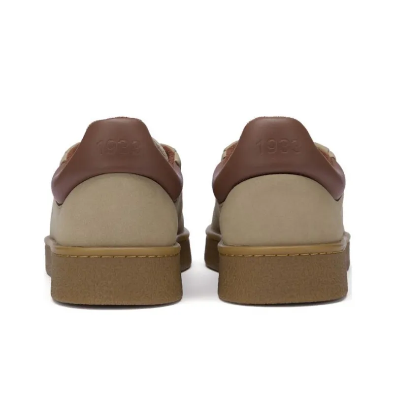 LACOSTE Abrasion Resistant Low Top Skateboard Shoes Men's Light Brown-3