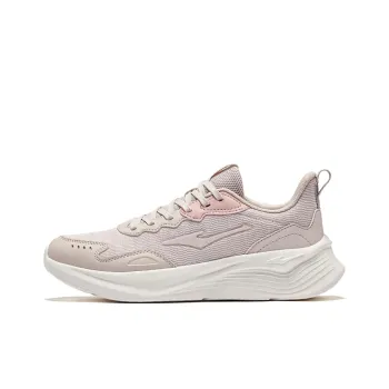 Erke Cushioning Wear Resistant Low Top Casual Running Shoes Women's Pink White