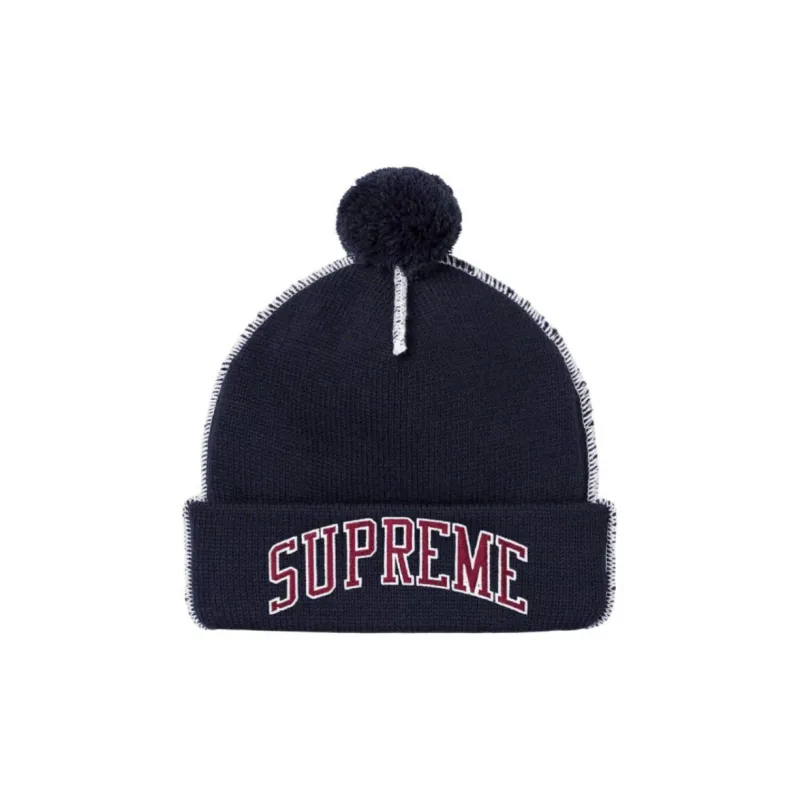 Supreme Contrast Stitch Beanie-0