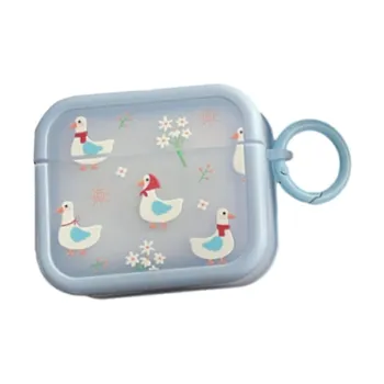 Kona Chun Compatible With AirPods 1/2/3 TPU Fresh Cute Daylily Large Goose High Value Fully Enclosed Headphone Cases