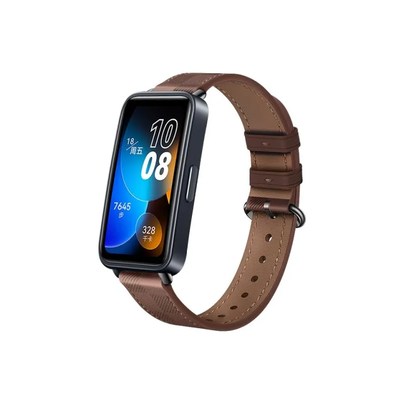FZRT Huawei Compatibility Watch Band Plaid Print Leather Strap Artificial Leather Material-4