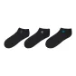 Black (Small Logo Ankle Socks-3 Pack)