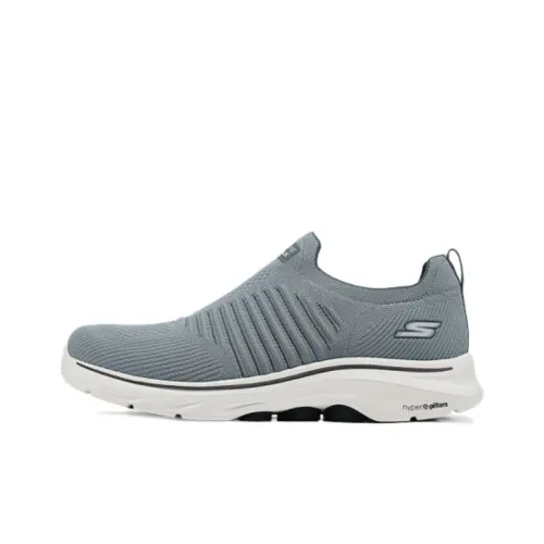Skechers MEN'S GO WALK Anti Slip Wear Resistant Low Top Running Shoes Men's Gray