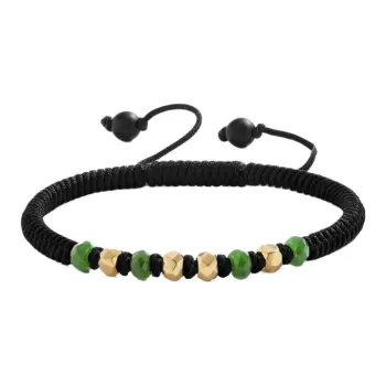 David Yurman 18kt Yellow Gold Fortune Jade Woven Bracelet