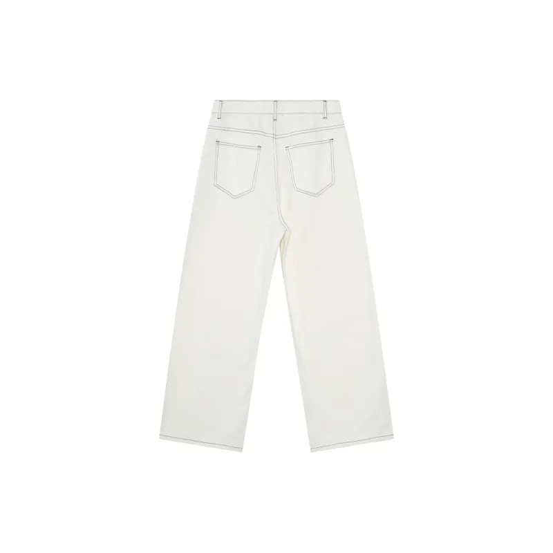 Voguo Relay Jeans Unisex Black Frame With White-1