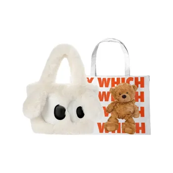 Bywhich Plush One Shoulder Handbags Women's White/Brown