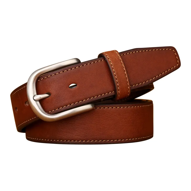 CATELLES Thick Horse Leather Leather Belts Men's Black/Coffee/Camel 3.8cm-10