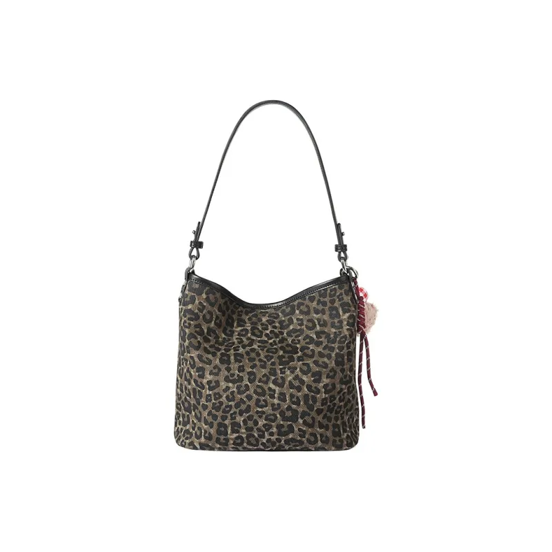 TUCANO Fabric With PU Shoulder Bag Regular Women's Coffee-4