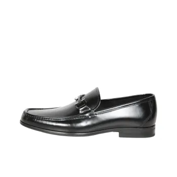 FERRAGAMO Grandioso Buckle Loafers Men's Black