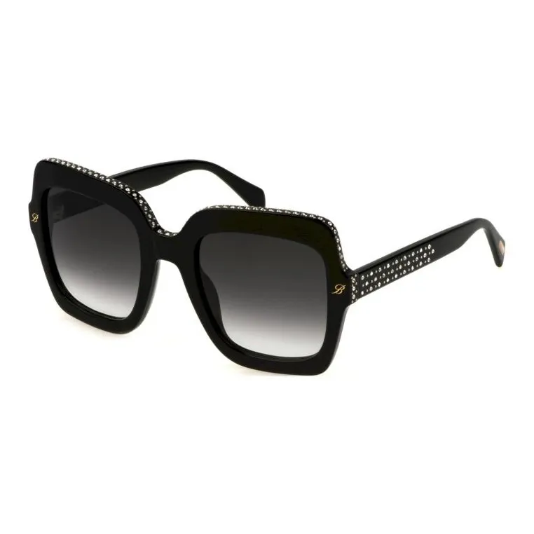 Blumarine Plastic Square Sunglasses Women's Black-0