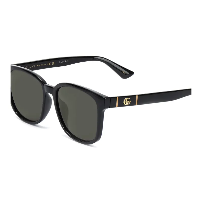 GUCCI Double G Black Square Sunglasses-4