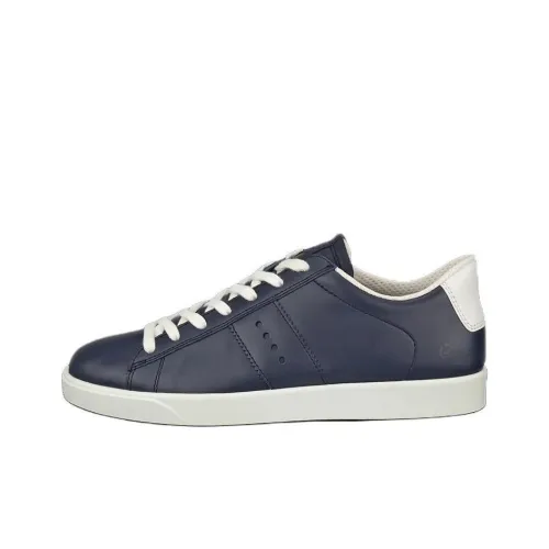 Ecco Street Lite Non slip Lightweight Low Top Skateboard Shoes Women's Blue White