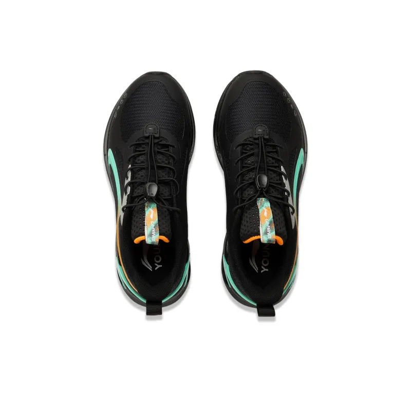 LINING YOUNG Kids' Running Shoes Black/Neon Jade Green Kids'-3